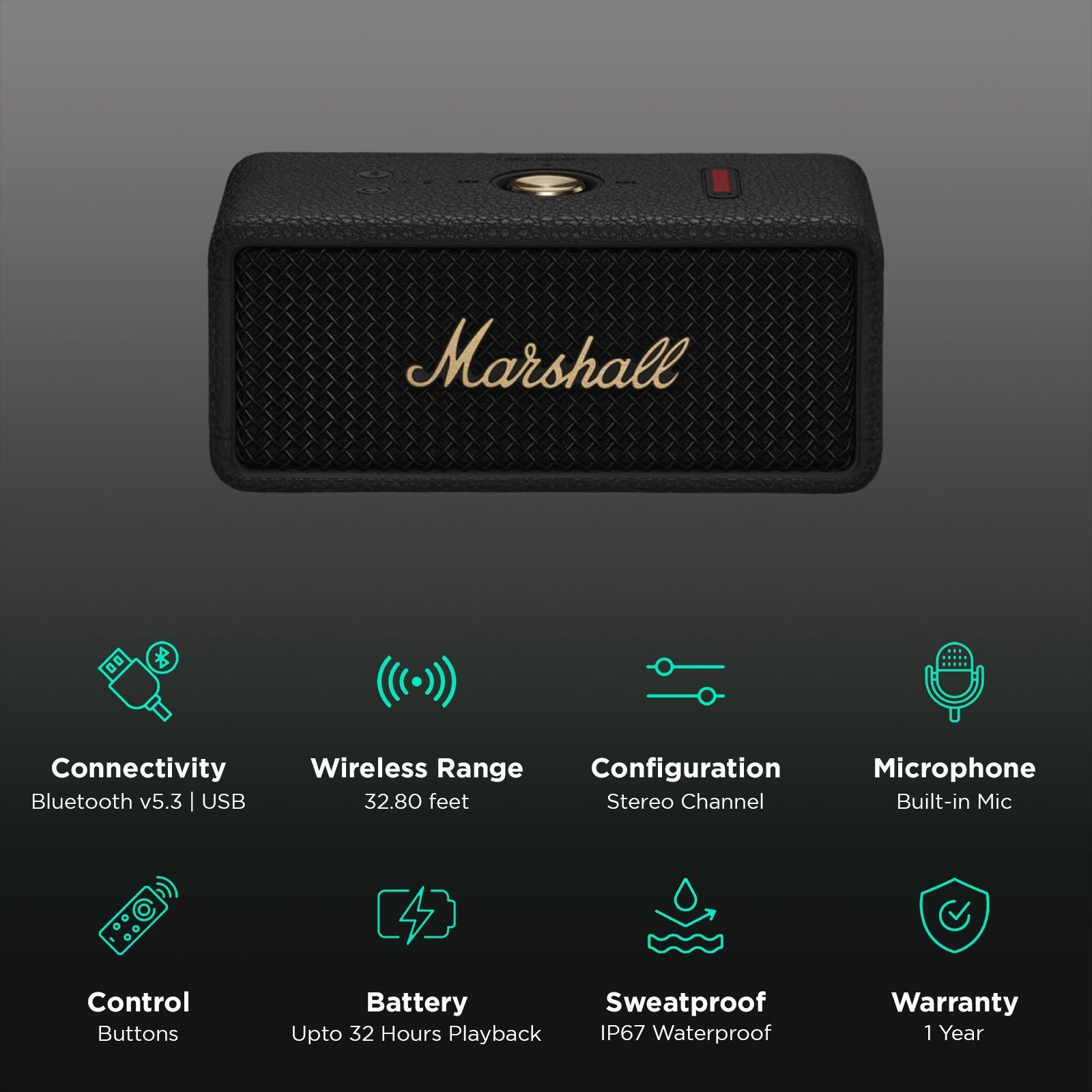 Buy Marshall Emberton III 20W Portable Bluetooth Speaker (IP67
